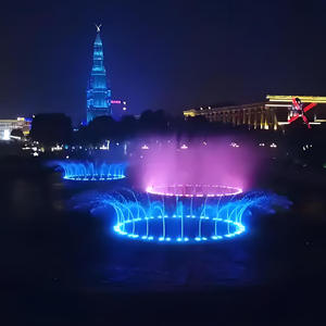 Fuente de Agua Musical Personalizable de Acero Inoxidable para Jardín, Control DMX, Fuente Danzante Portátil para Uso Comercial en Exteriores - Product Image 1