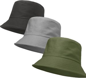 Trendy Mens Bucket Hats Lightweight Breathable Comfortable Cotton Fisherman Hat Outdoor Travel Cap Wholesale <b>Bulk</b> Supply - Product Image 2