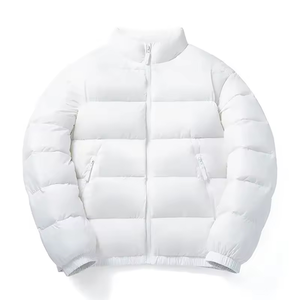 Men's <b>Bubble</b> Jacket Premium Padded Winter <b>Coat</b> with Rounded Quilting Lightweight Insulation Full Zip Closure and Modern Casual - Product Image 2