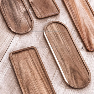 Bandeja de Madera para Servir Comida, Bebidas y Aperitivos, para la Mesa del Comedor y Decoración del Hogar - Product Image 1
