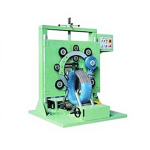 เครื่องพันม้วนแบบแนวตั้งสำหรับอาหารและเครื่องดื่ม พร้อมมอเตอร์ขึ้นลงอัตโนมัติและรถเข็น 415V - Product Image 1