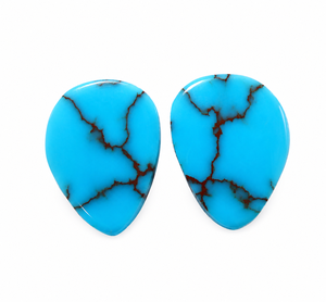 Turquesa Natural Sleeping Beauty Arizona de 2 mm, Par a Juego, Corte Elegante, Gema Suelta en Cabujón para Joyería - Product Image 1