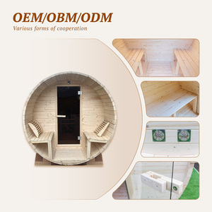 Sauna de Barril para Exteriores con Certificación ETL, Control Inteligente por Aplicación WiFi, Cedro Rojo Premium, <span class=keywords><strong>Spa</strong></span> en Casa, Cabaña para Jardín, Precio de Fábrica - Product Image 5