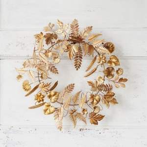 Décoration murale d'hôtel moderne, couronne murale dorée haut de gamme, décoration murale en métal pour salon, fabricant de décorations murales. - Product Image 5