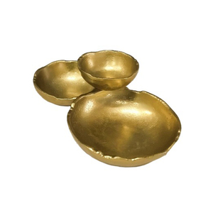 Ensemble de 3 bols à condiments en métal argenté, design moderne, pour la décoration de table, ustensiles de cuisine artisanaux, idéal comme centre de table ou cadeau. - Product Image 5