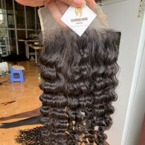 Fermeture Lace Closure/Frontal HD Transparent Lace Closures Cheveux humains birmans bouclés pour femmes La meilleure qualité, prix de gros - Product Image 1