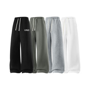 Pantalon de survêtement uni mi-couleur pour homme, haute qualité, avec poches, personnalisable avec logo, coupe droite, décontracté et sportif, vente en gros - Product Image 1