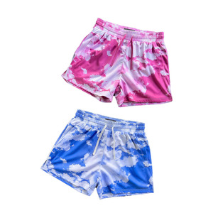 <b>Pink</b> Cloud Print <b>Men's</b> Quick Dry <b>Shorts</b> Elastic Waist Drawstring Casual <b>Short</b> <b>Shorts</b> 100% Polyester Mid Waist - Product Image 1