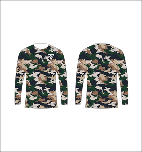 เสื้อยืดแขนยาวลายพรางสีม่วงชมพูสำหรับผู้ชาย ลายกราฟิกสีม่วงลาเวนเดอร์ คอกลม เสื้อยืดลำลอง สตรีทแวร์ เสื้อออกกำลังกาย เสื้อสำหรับเล่นกีฬา - Product Image 5