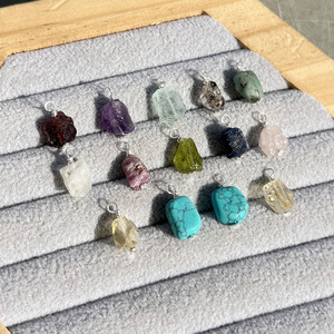 <b>Raw</b> Natural Garnet Charm, Gemstone Pendant, Rough <b>Crystal</b> Gold Wire Wrapped Jewelry Making Supply - Product Image 5