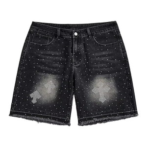 Pantalones Cortos de Mezclilla para Hombre, Diseño Moderno, Color Sólido, Alta Calidad, 100% Algodón, Casuales, Transpirables, Ligeros, Ecológicos, Cómodos, Gran Venta - Product Image 1