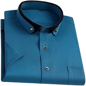Último diseño Camisa de hombre Estilo formal y colores lisos de moda 100% Algodón Superventas Logotipo personalizado de calidad superior - Product Image 3