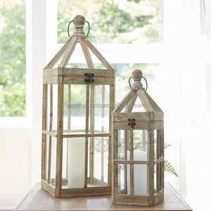 Linterna de madera Serene Glow para noches acogedoras con diseño único para la decoración del jardín del hogar y la boda y personalizable - Product Image 1