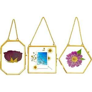 Handmade Brass Wall Hanging <b>Photo</b> <b>Frame</b> Pressed Flower Display <b>Frame</b> with Chain Wedding Table Decor & Personalized <b>Gift</b> <b>Frames</b> - Product Image 1