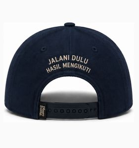 Casual Hat Premium <b>Navy</b> Beige <b>Baseball</b> <b>Cap</b> with Bold Embroidered Typography Adjustable Unisex Fashion Hat Design for Daily - Product Image 2