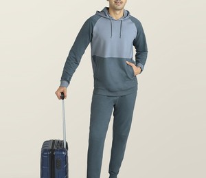 Wholesale 2026 <b>Winter</b> 2 in 1 Men's Tracksuit Set | Adjustable Hooded Solid Casual Design 100% Cotton Breathable Lightweight - Product Image 2
