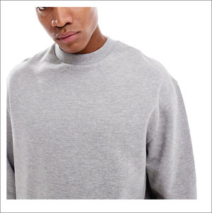 Sweat-shirt streetwear surdimensionné pour homme de haute qualité, broderie de logo personnalisée, respirant et confortable, tailles OEM - Product Image 3