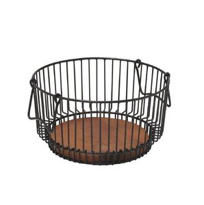 Bowl Shape Round Black Metal Fruit <b>Basket</b> for Bread <b>Vegetables</b> and Snacks Storage - Product Image 4