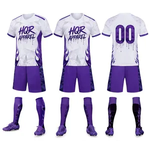 Uniforme de Fútbol Personalizado, Impreso, Transpirable, que Absorbe la Humedad, Pantalones Cortos Deportivos, Ropa Deportiva, Kit de Equipo con Transferencia Térmica, Club 100% - Product Image 3