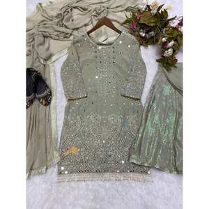 Conjunto de Traje de Dos Piezas y Dupatta para Mujer, Diseño de Diseñador, para Fiestas - Product Image 4