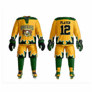 Conjunto de Jersey y Pantalones de Hockey sobre Hielo Unisex de Poliéster de Alta Calidad, Impresión por Sublimación con Logotipo Personalizado, Diseño Gratuito, Uniformes de Equipo OEM - Product Image 1