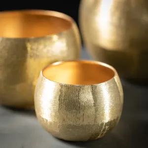 Handmade Decorative Metal Bowl with Matte <b>Black</b> Powder Coated Designer Finished Polished Gold Finish 3 Sizes for Home Accent - Product Image 4