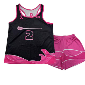 Uniformes de Lacrosse Sublimados: Camiseta y Pantalones Cortos con Estampado de Silicona, Diseño Liso, Transpirables - Product Image 4