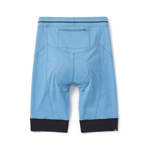<b>Men's</b> Light Blue <b>Three</b> <b>Quarter</b> Bib <b>Shorts</b> Fitted Moisture Wicking Breathable Spandex Polyester Cycling Pants for Adults - Product Image 2