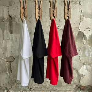 T-shirts pour hommes en tissu respirant de haute qualité, personnalisables avec votre logo, col rond, blancs, poids lourd, 100% coton, écologiques, vente en gros - Product Image 3