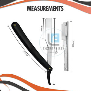 Navajas de Afeitar Rectas de Calidad Premium al por Mayor, Mango de Madera, Hoja de Acero Inoxidable - Reutilizables, Duraderas y Sostenibles para Uso en Barberías - Product Image 2