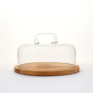 Soporte de exhibición de alimentos con forma de domo de madera, antiadherente, hecho a mano, ecológico - Product Image 5