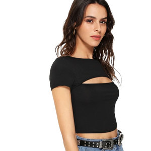 Haut court pour femme Solid Trader Chic, mode urbaine, tissu respirant, ourlets soignés, confort supérieur, style de vie actif et flexible - Product Image 6