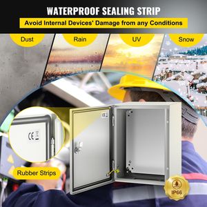 Contenitore Elettrico in Acciaio NEMA 4X 16x12x8 Pollici IP66/IP67 Resistente ad Acqua e Polvere, Cassa in Acciaio Durevole - Product Image 6