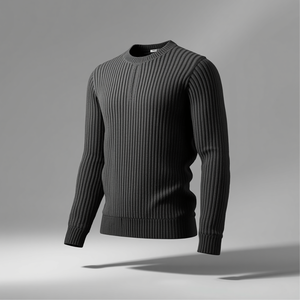 Machine Made Ribbed 7GG Men Sweater Casual Knitwear with OEM ODM Customization - Product Image 2
