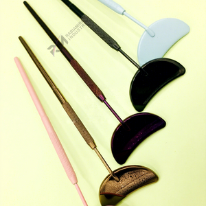 <b>Moon</b> Shape Eyelash <b>Mirror</b> Black/ Purple/ Rose Gold Plasma Coated Color And 2 Powder coated Color / Stainless Steel Lash <b>mirror</b> - Product Image 3