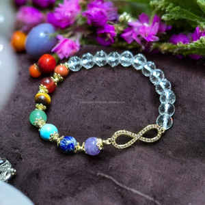 ลูกปัดพลอยใสสำหรับผู้ชายผู้หญิงฮวงจุ้ยบำบัดจักระ7เม็ด - Product Image 5