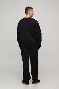 Sudaderas Extra Grandes para Hombre, Corte Regular, Cuello Redondo, Alta Calidad, Moda Casual, Ropa Urbana de Invierno, Teñido Liso, 100% Algodón - Product Image 5