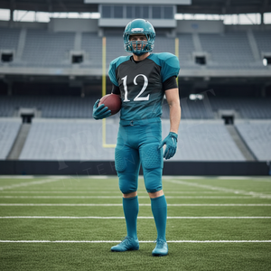 Solid Plain Color American Football Uniform Jersey Pants <b>Set</b> Quick Dry Teamwear For Training Safety Padded Sportswear Full Kit - Product Image 3