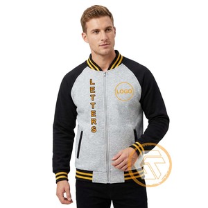 Veste universitaire personnalisée en molleton de coton tricoté brodé, haute qualité, respirante, Alpha |   Vestes Phi - Product Image 4
