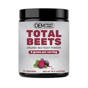 Nhãn hiệu riêng củ cải đường bột hữu cơ bột củ cải đường siêu thực phẩm để bổ sung củ cải đường cho khả năng miễn dịch - Product Image 1