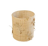 Panier en rotin Dragonfly Accent à dessus ouvert, tressé, décoratif, pour le rangement de jouets et de vêtements, idéal pour la chambre d'enfant