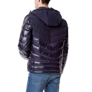 Men's Red Black Color Block Puffer Jacket Windproof <b>Thick</b> Insulated <b>Winter</b> <b>Coat</b> with Turtleneck Zipper Closure Casual Style - Product Image 2