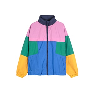 Veste coupe-vent élégante pour femmes, tenue d'été, couleur patchwork personnalisée, mode solide, coupe-vent, fermeture éclair fine, veste en nylon sur mesure - Product Image 1