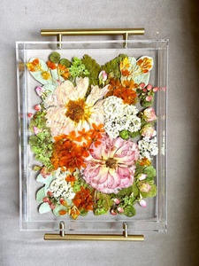 Custom Resin <b>Flower</b> Preservation Tray | Wedding <b>Bouquet</b> Keepsake Tray | Personalized Floral Heirloom | Anniversary & Memorial Gi - Product Image 4