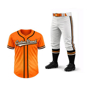 Uniforme de Béisbol Nuevo al Mejor Precio, Conjunto Deportivo 100% Poliéster con Mangas Cortas, Transpirable y Estampado en Venta - Product Image 1