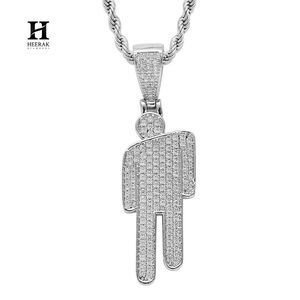 Colgante Blohsh Chapado en Oro de 14K con Diamante Moissanita, Amuleto de Figura de Palo, Collar Colgante Hip Hop para Hombres y Mujeres - Product Image 6