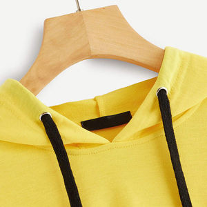 Women's Cropped Hoodie Casual Long Sleeve Pullover Hooded Sweatshirt Fashion Streetwear <b>Crop</b> <b>Top</b> - Product Image 5