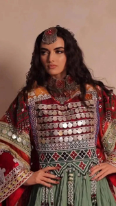 Unique Antique Afghani Vintage Afghani Kuchi Dress Hand Embroidery <b>Sequined</b> Lace And Washable Bohemian Afghani Kuchi Dress - Product Image 5