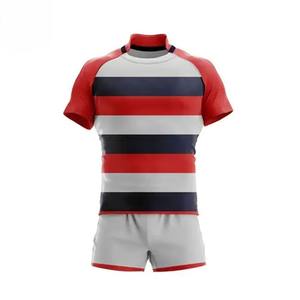 Conjunto de Uniforme de Rugby Unisex, Talla Grande, Transpirable, de Secado Rápido, 100% Poliéster, Ropa Deportiva con Diseño OEM Personalizable - Product Image 1