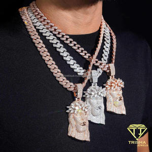 Luxury Religious Figure Pendant Crafted in 925 Sterling Silver with Moissanite Diamond Hip Hop Statement Style - Product Image 1